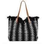 Bohemia canvas woven tote bag simple ethnic purse - SJB-DIAMOND ELITES