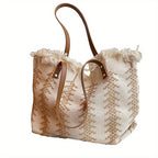 Bohemia canvas woven tote bag simple ethnic purse - SJB-DIAMOND ELITES