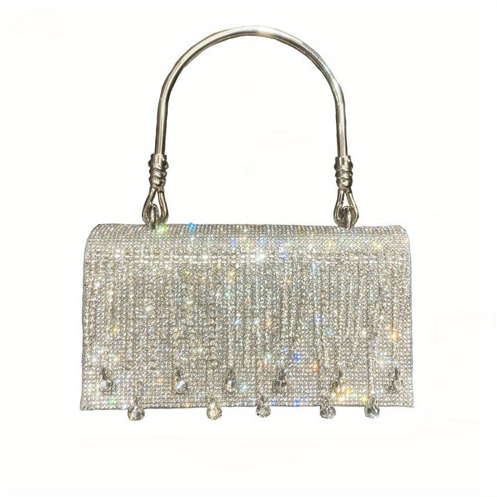 Rhinestone Designer Chain Bag Chic Star Diamond Party Evening Bag Clutch Bag for Women Luxury Hollow Female Purses - SJB-DIAMOND ELITES