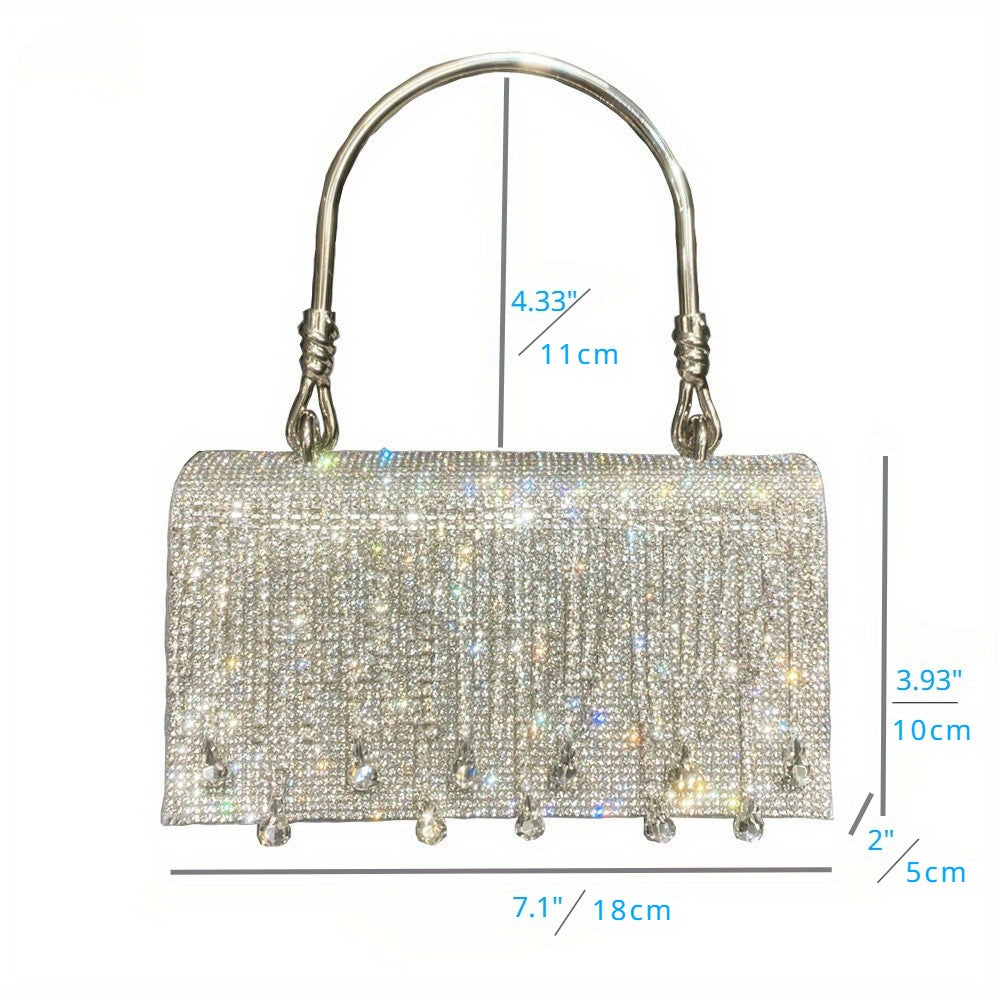 Rhinestone Designer Chain Bag Chic Star Diamond Party Evening Bag Clutch Bag for Women Luxury Hollow Female Purses - SJB-DIAMOND ELITES