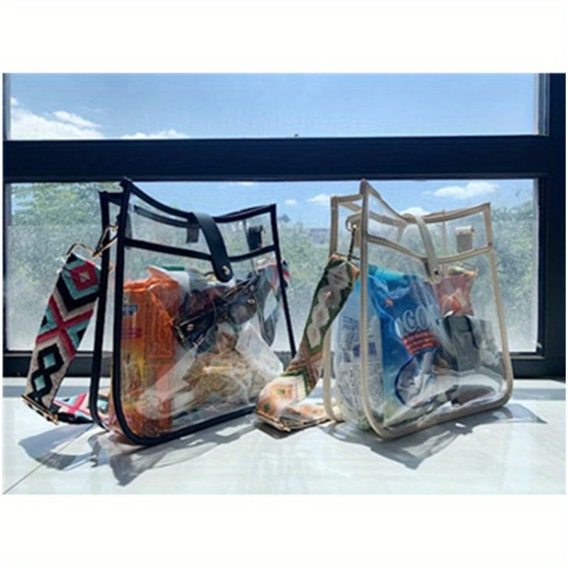 Small Crossbody Bag Transparent PVC Clear Purse Stadium Approved for Concert Sports Events - SJB-DIAMOND ELITES