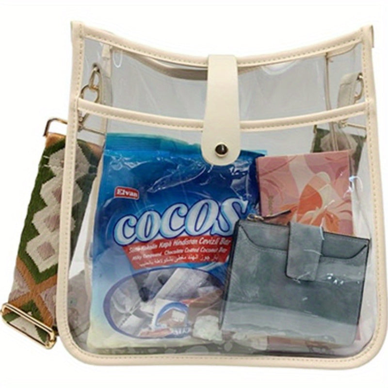Small Crossbody Bag Transparent PVC Clear Purse Stadium Approved for Concert Sports Events - SJB-DIAMOND ELITES