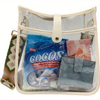 Small Crossbody Bag Transparent PVC Clear Purse Stadium Approved for Concert Sports Events - SJB-DIAMOND ELITES