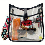 Small Crossbody Bag Transparent PVC Clear Purse Stadium Approved for Concert Sports Events - SJB-DIAMOND ELITES
