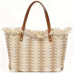 Bohemia canvas woven tote bag simple ethnic purse - SJB-DIAMOND ELITES