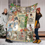 [Hot Selling] Cozy Snowman Christmas Blanket - Soft, Durable Polyester with 3D Printed Design - Perfect for Bed, Sofa, Camping & Travel - Available in Multiple Sizes Lootquake LLC