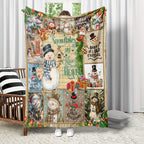 [Hot Selling] Cozy Snowman Christmas Blanket - Soft, Durable Polyester with 3D Printed Design - Perfect for Bed, Sofa, Camping & Travel - Available in Multiple Sizes Lootquake LLC