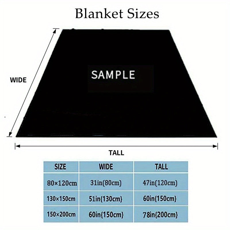 Retro Cassette Tape Design Throw Blanket - 100% Polyester, Soft Plush Nap Blanket for Couch, Sofa, Bed, Office, and Travel - Versatile Gift Blanket for All Seasons - Large Size with Area Over 2.16m² and Long Side Over 70.87i