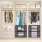 3/6PCS Durable & Stylish Foldable Storage Boxes - Large Capacity Blanket Organizers for Effortless Home Organization, Perfect in Bedrooms, Closets, Dorms, Spas & Wardrobes Lootquake LLC