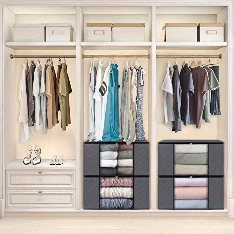 3/6PCS Durable & Stylish Foldable Storage Boxes - Large Capacity Blanket Organizers for Effortless Home Organization, Perfect in Bedrooms, Closets, Dorms, Spas & Wardrobes Lootquake LLC