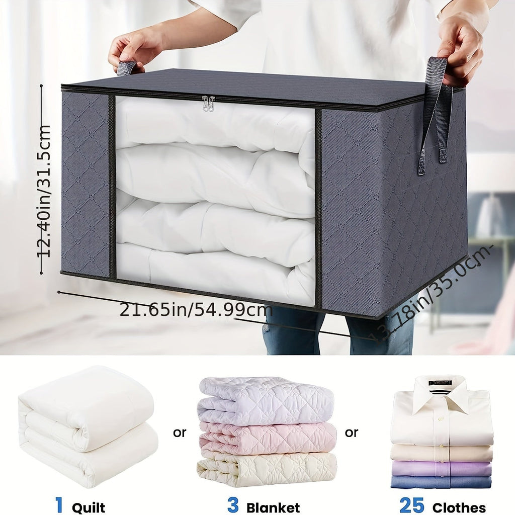 3/6PCS Durable & Stylish Foldable Storage Boxes - Large Capacity Blanket Organizers for Effortless Home Organization, Perfect in Bedrooms, Closets, Dorms, Spas & Wardrobes Lootquake LLC