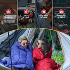 Kingcamp Red Foldable Blanket, down Alternative Fluffy Cold Weather Lightweight Warm Compact Waterproof Wearable Blanket, Suitable for Travel, Outdoor, Hiking, Backpacking, Stadium, Plane, Camping.. Lootquake LLC