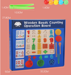 Children's Wooden Fine Action Digital Clip Beads Operation Board Digital Cognitive Color Matching Early Educational Toys Pi-Mart