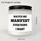 Unique Lavender Scented Candle Ornament Gift Box - Relaxing Relief Decor for Women, Men, Girls, Boys, Friends, Classmates - Inspirational Manifestation, Christmas, Birthday, Thanksgiving, Graduation Idea 2024 - Small, Cute, S