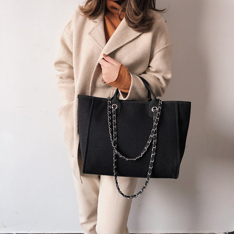 Simple canvas handbag Pi-Mart
