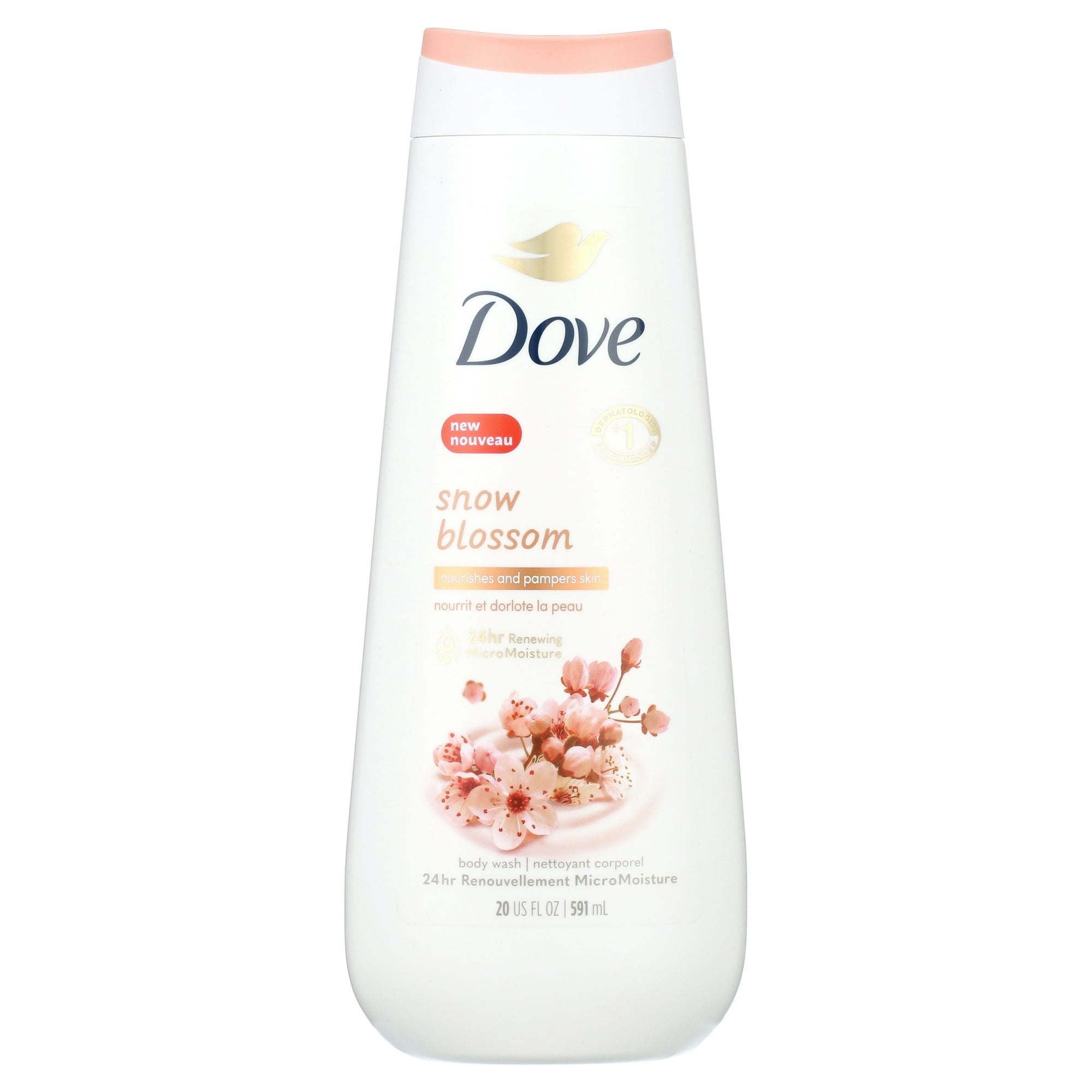 Dove Limited Edition Snow Blossom Women's Liquid Body Wash Cleanser All Skin, 20 oz