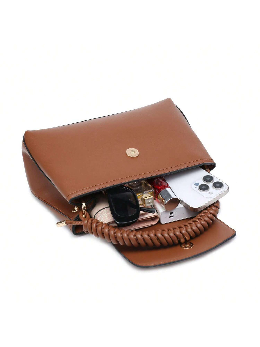 Small Crossbody Bag Compact Square Purse With Braided Handle Unique Design - SJB-DIAMOND ELITES