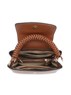 Small Crossbody Bag Compact Square Purse With Braided Handle Unique Design - SJB-DIAMOND ELITES