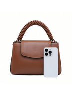 Small Crossbody Bag Compact Square Purse With Braided Handle Unique Design - SJB-DIAMOND ELITES