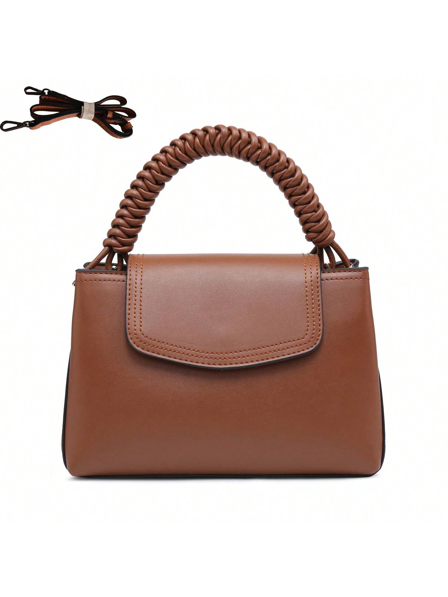 Small Crossbody Bag Compact Square Purse With Braided Handle Unique Design - SJB-DIAMOND ELITES