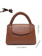 Small Crossbody Bag Compact Square Purse With Braided Handle Unique Design - SJB-DIAMOND ELITES