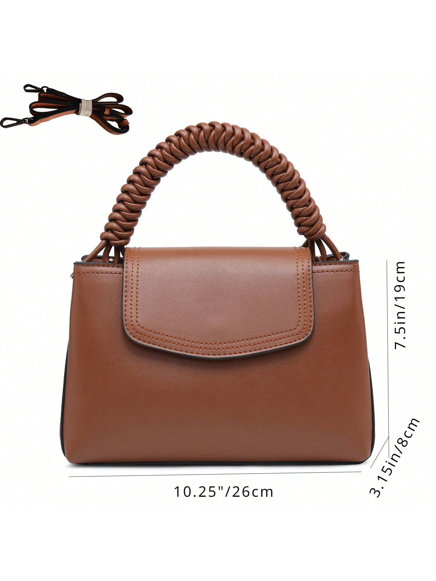 Small Crossbody Bag Compact Square Purse With Braided Handle Unique Design - SJB-DIAMOND ELITES