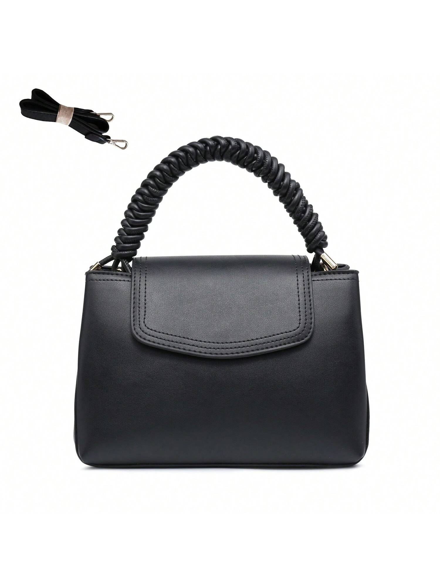Small Crossbody Bag Compact Square Purse With Braided Handle Unique Design - SJB-DIAMOND ELITES