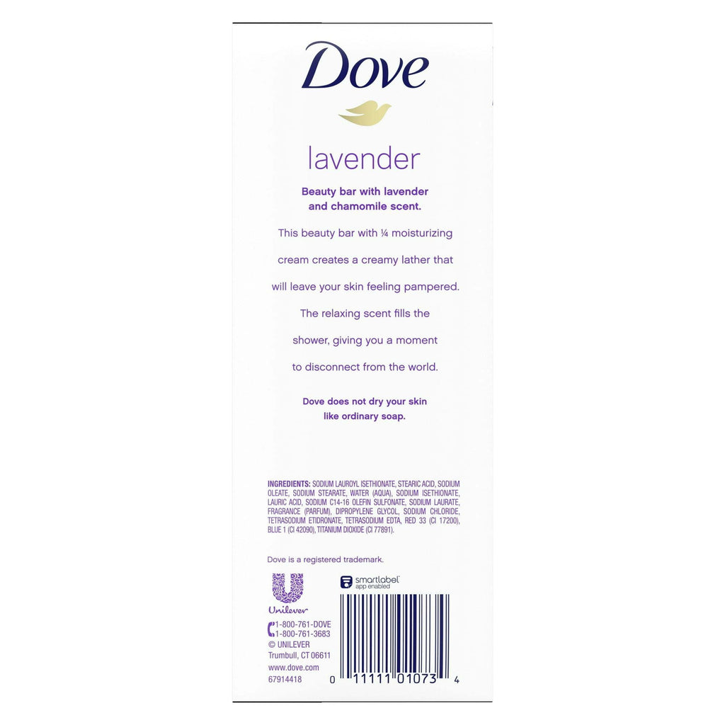 Dove Relaxing LavenderWomen's Beauty Bar 3.75 Oz 6 Bars