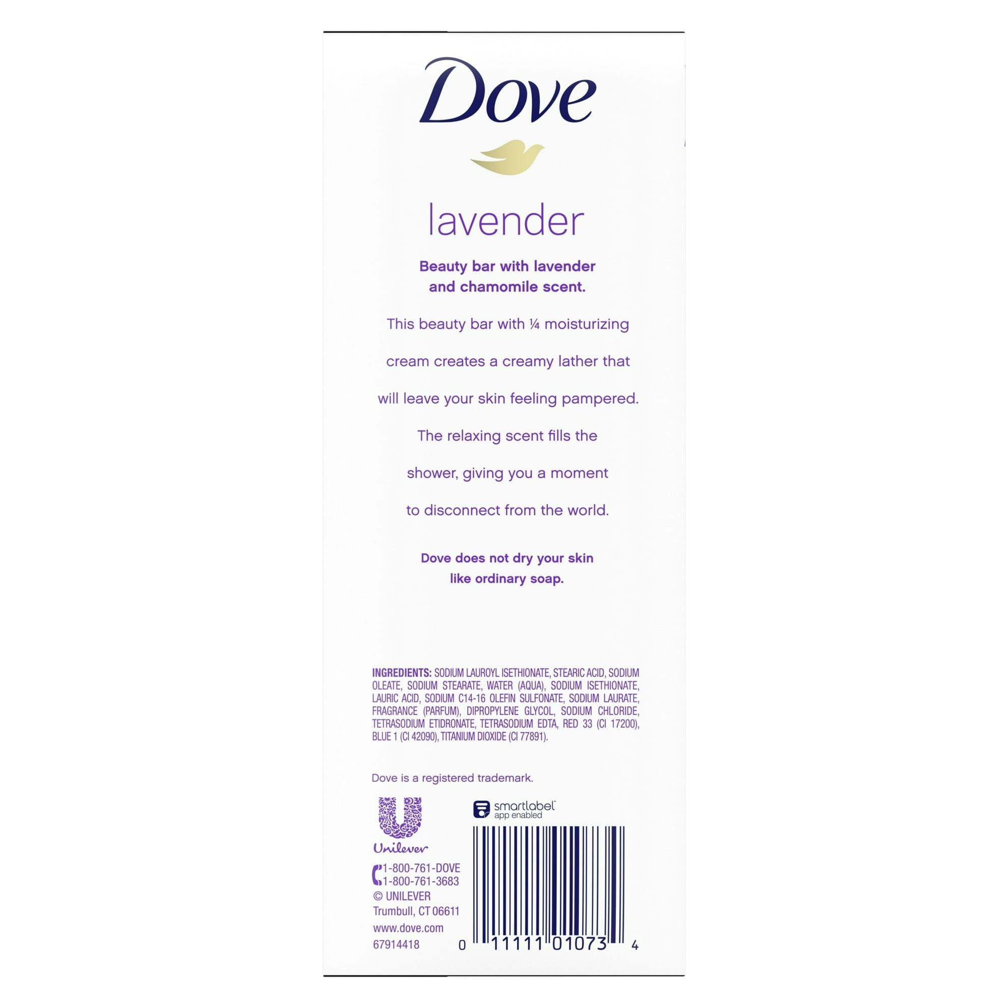 Dove Relaxing LavenderWomen's Beauty Bar 3.75 Oz 6 Bars
