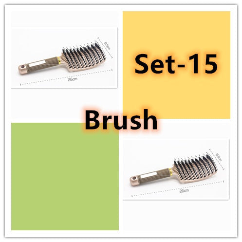 Hairbrush Anti Klit Brushy Haarborstel Women Detangler Hair Brush Bristle Nylon Scalp Massage  Teaser Hair Brush Comb Pi-Mart