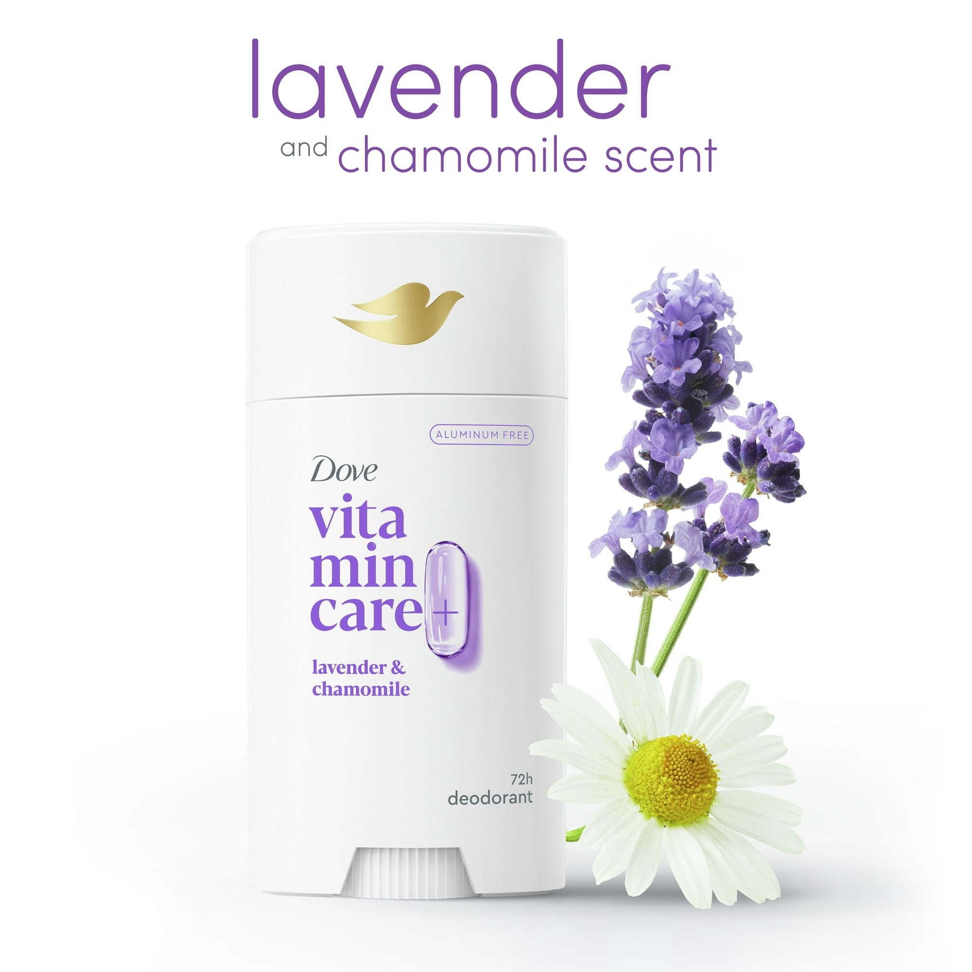 Dove VitaminCare+ No White Marks Women's Deodorant Stick Lavender & Chamomile Aluminum Free, 2.6 oz EasyOptionXY LLC