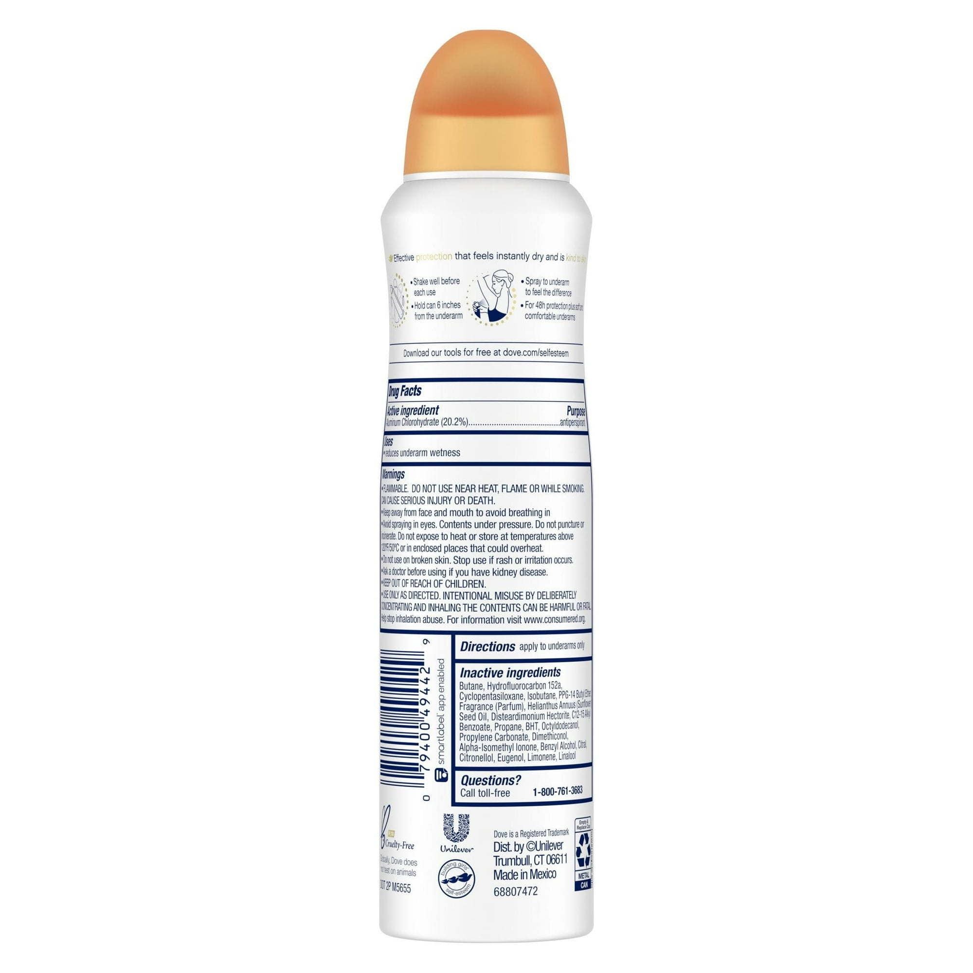 Dove Advanced Care Women's Antiperspirant Deodorant Dry Spray, Passion Fruit and Lemongrass, 3.8 oz EasyOptionXY LLC