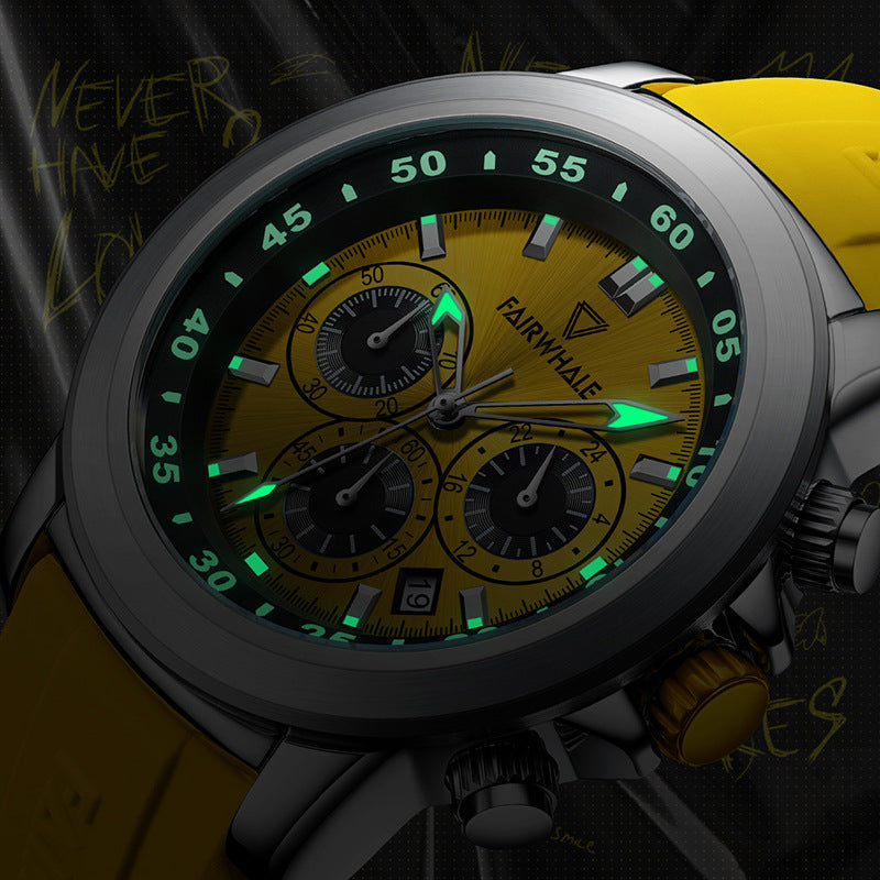 Three Eyes And Six Needles Multifunctional Daytona Watch Pi-Mart