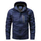 2023 Winter New Plus Size Fleece Hooded Jacket Outdoor Casual Men's Jackets Shell Jacket