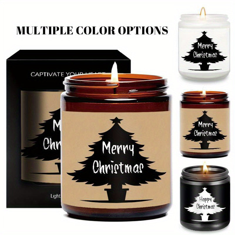 Merry Christmas Lavender Scented Candle Gifts for Men Women Him Her Male Female Mom Dad Husband Wife Boyfriend Grilfriend Sister Brother Best Friend Coworker Christmas tree spreading love and warmth Home Decor Funny wonderful Lootquake LLC