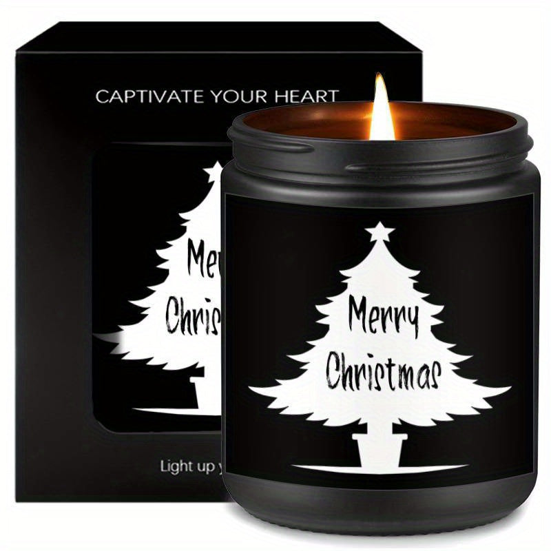 Merry Christmas Lavender Scented Candle Gifts for Men Women Him Her Male Female Mom Dad Husband Wife Boyfriend Grilfriend Sister Brother Best Friend Coworker Christmas tree spreading love and warmth Home Decor Funny wonderful Lootquake LLC