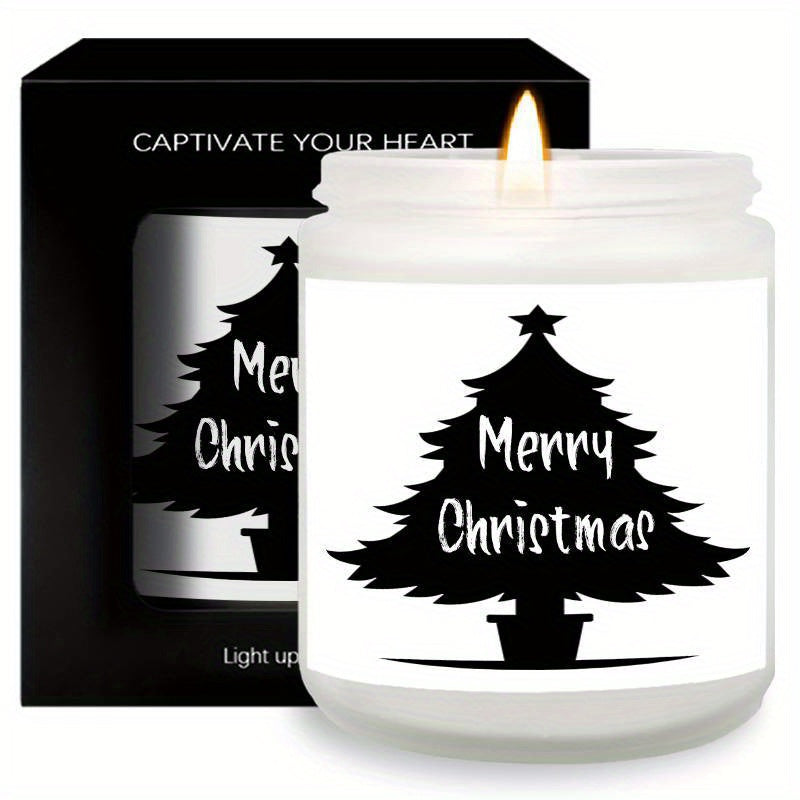 Merry Christmas Lavender Scented Candle Gifts for Men Women Him Her Male Female Mom Dad Husband Wife Boyfriend Grilfriend Sister Brother Best Friend Coworker Christmas tree spreading love and warmth Home Decor Funny wonderful Lootquake LLC