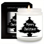 Merry Christmas Lavender Scented Candle Gifts for Men Women Him Her Male Female Mom Dad Husband Wife Boyfriend Grilfriend Sister Brother Best Friend Coworker Christmas tree spreading love and warmth Home Decor Funny wonderful Lootquake LLC