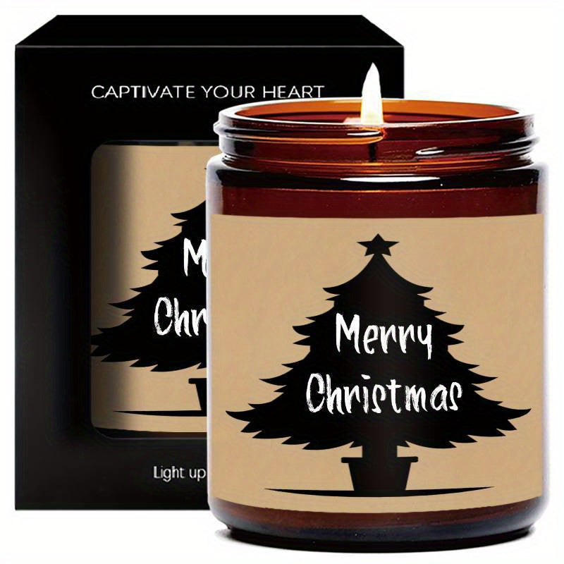 Merry Christmas Lavender Scented Candle Gifts for Men Women Him Her Male Female Mom Dad Husband Wife Boyfriend Grilfriend Sister Brother Best Friend Coworker Christmas tree spreading love and warmth Home Decor Funny wonderful Lootquake LLC