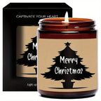 Merry Christmas Lavender Scented Candle Gifts for Men Women Him Her Male Female Mom Dad Husband Wife Boyfriend Grilfriend Sister Brother Best Friend Coworker Christmas tree spreading love and warmth Home Decor Funny wonderful Lootquake LLC
