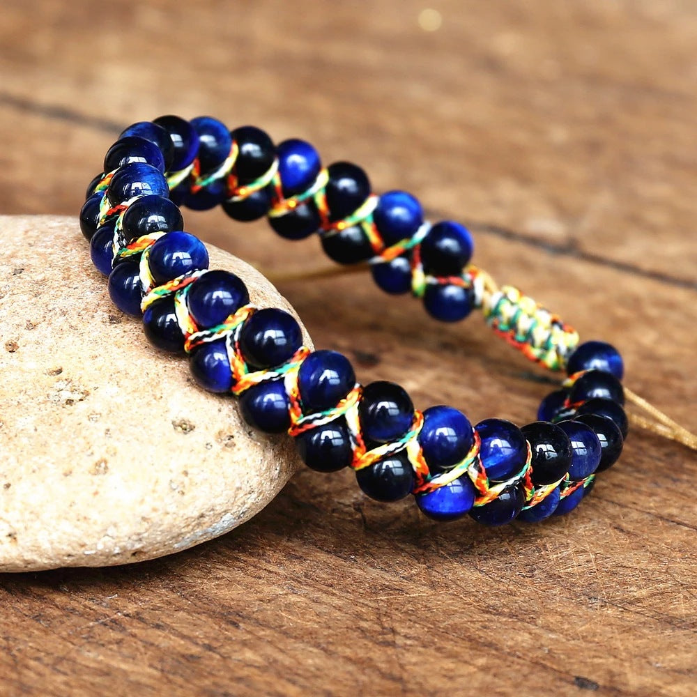 Hand-woven Adjustable Tiger-eye Bracelet Pi-Mart