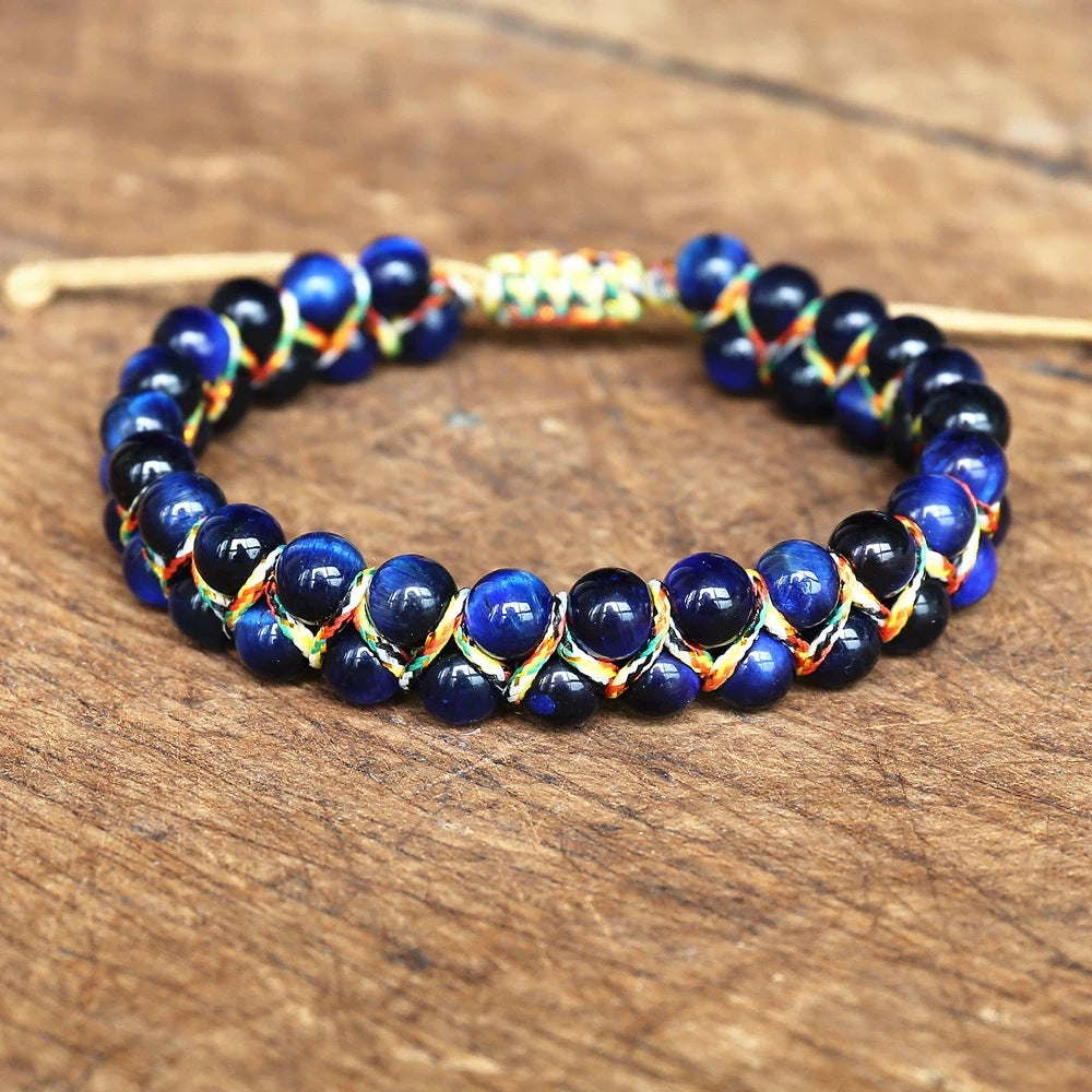 Hand-woven Adjustable Tiger-eye Bracelet Pi-Mart