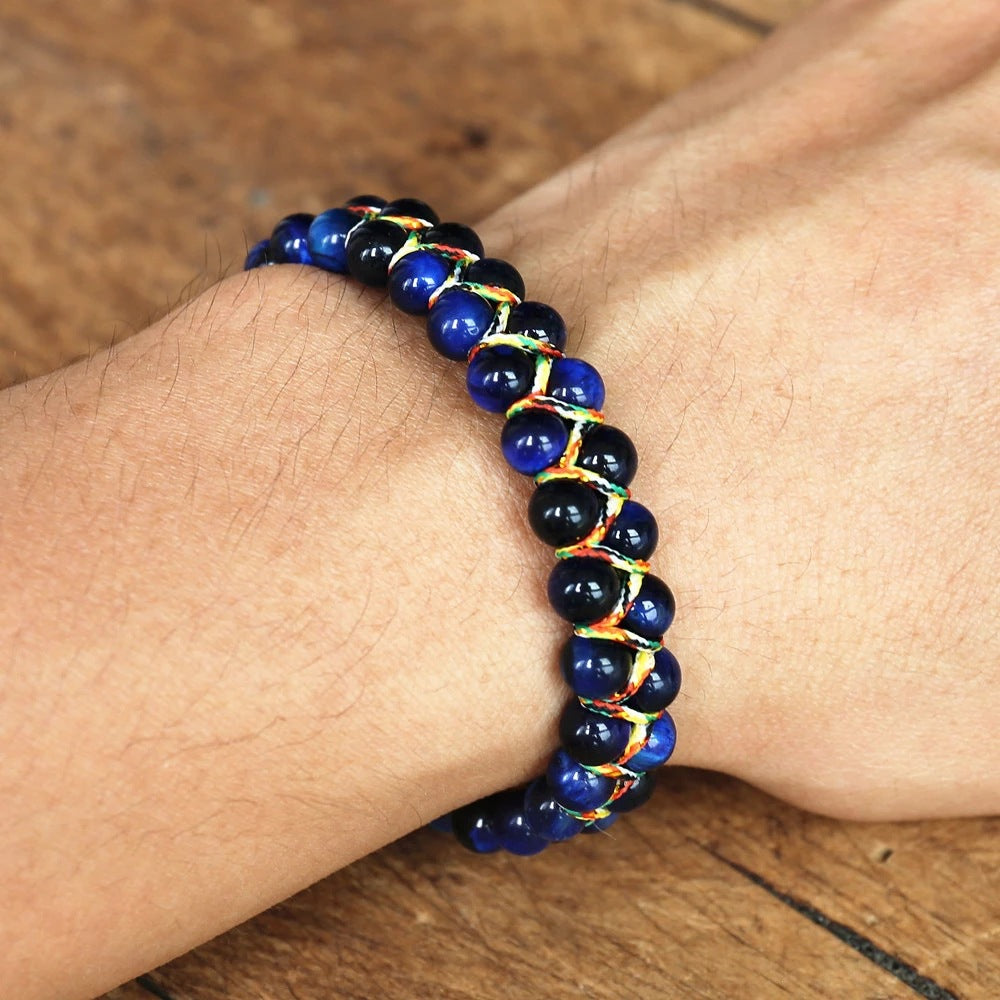 Hand-woven Adjustable Tiger-eye Bracelet Pi-Mart
