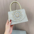Womens Sparkly Rhinestone Glitter Clutch Purse Evening Handbag Shoulder Bag for Wedding Party Prom - SJB-DIAMOND ELITES