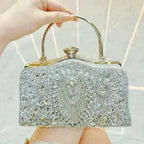 Diamond Inlaid Clutch - Convertible Evening Bag | Femstylo