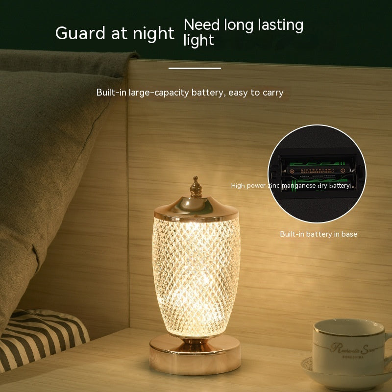 Battery Bedside Bedroom Living Room Small Night Lamp Pi-Mart