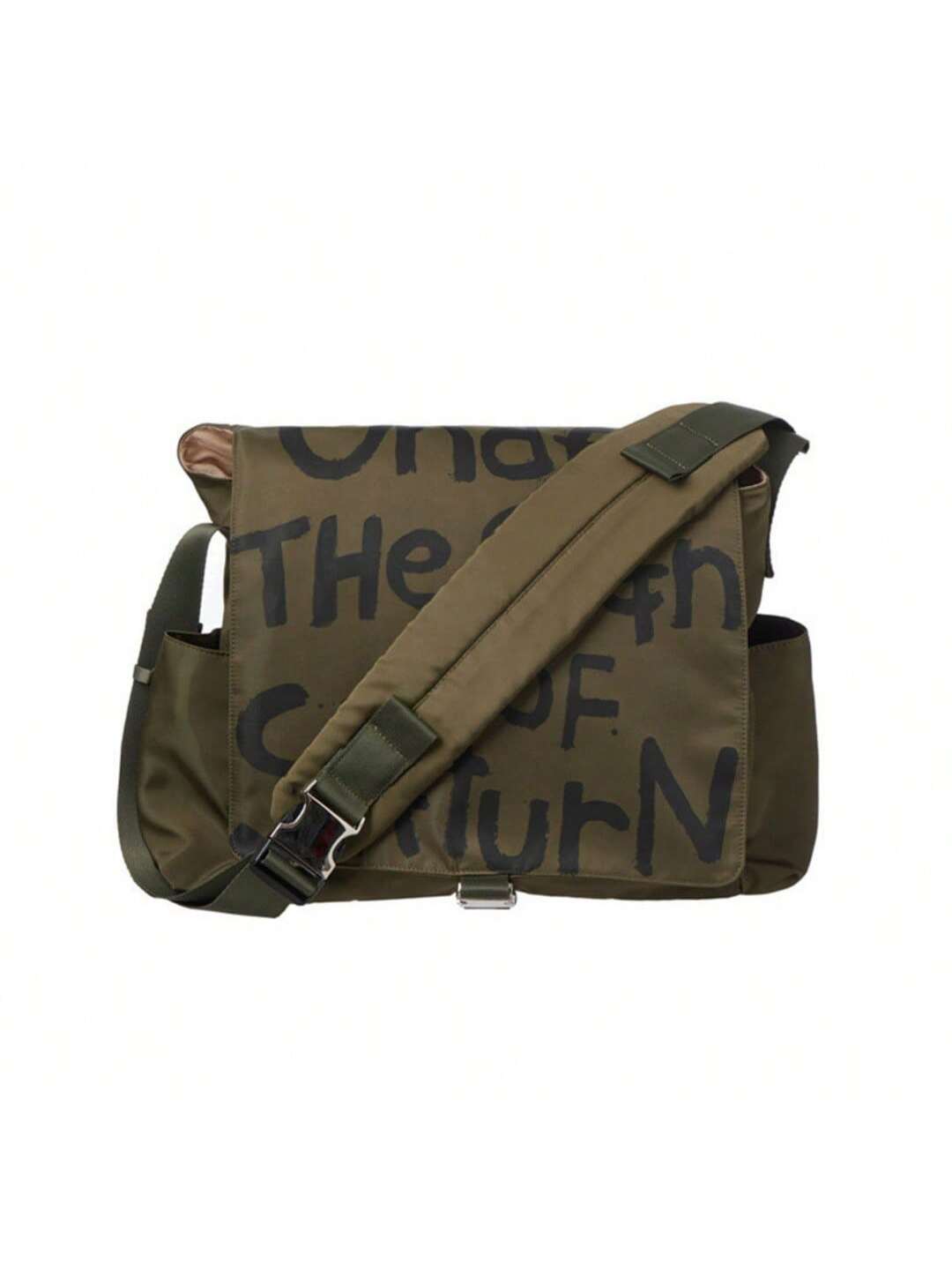 Canvas Messenger Bag Crossbody Bag Letter Printed Waterproof Shoulder Nylon College Student Women's Shoulder Bag Goth Punk Shoulder Satchels Harajuku Grunge Handbag - SJB-DIAMOND ELITES