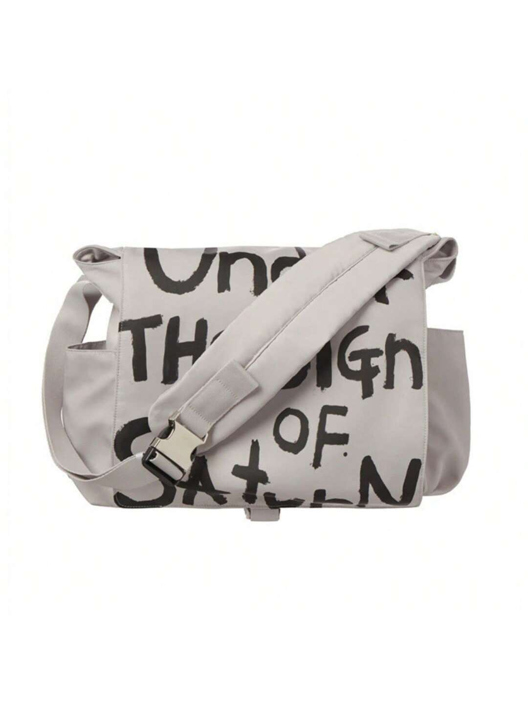 Canvas Messenger Bag Crossbody Bag Letter Printed Waterproof Shoulder Nylon College Student Women's Shoulder Bag Goth Punk Shoulder Satchels Harajuku Grunge Handbag - SJB-DIAMOND ELITES