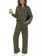 Plus Comfort Duo: Versatile Top & Pants Ensemble THRIXINE