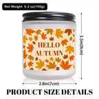 Autumn Harvest Scented Candle - Fall Themed, Orange Terracotta, Burnt Rustic Farmhouse Decoration, September to October, Thanksgiving Day Gift Idea for Home, Women, Men, Friends, Her, Mom, Wife, Grandma, Cute Essential Aesthe